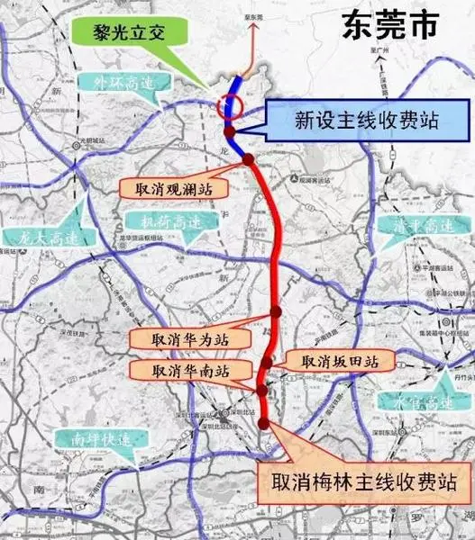 纵向的深南大道计划再升级,梅林高速将改成梅观路