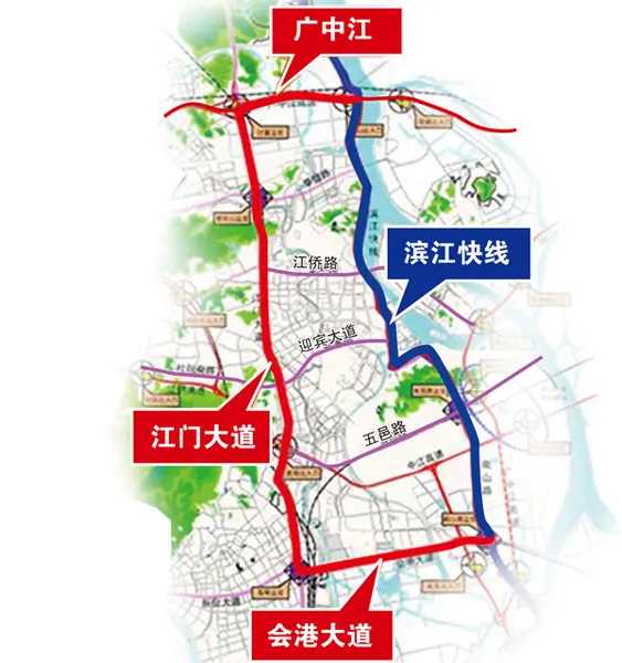 江门滨江快线准备开建 串起蓬江江海新会三区