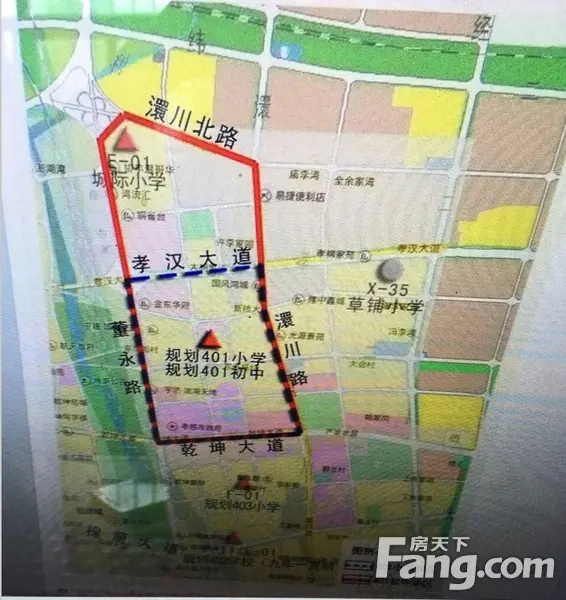 孝感市东城区401学校规划图