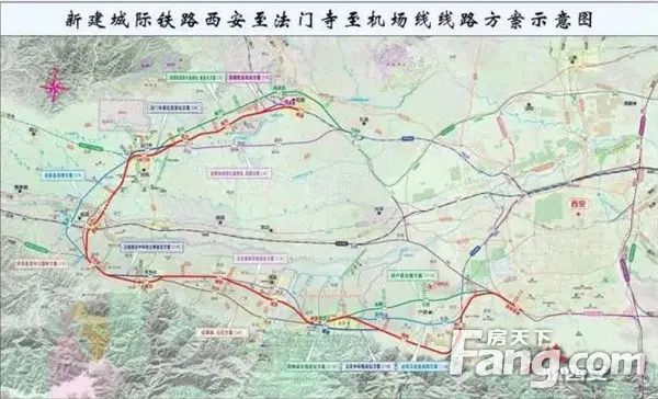 三原城隍庙 嵯峨山 咸阳机场   西安北至乾县段利用银西高铁,新建