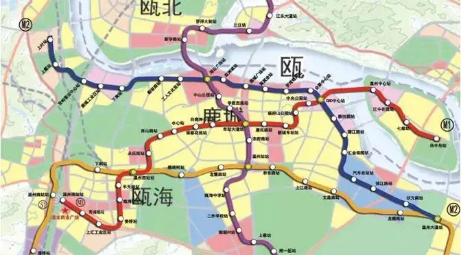 温州规划建4条地铁线,2条交汇于港龙商业广场