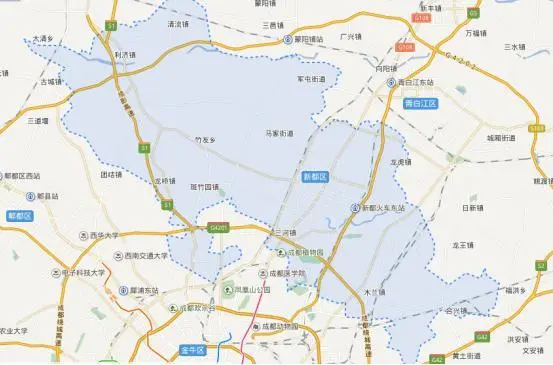 (新都区域图)